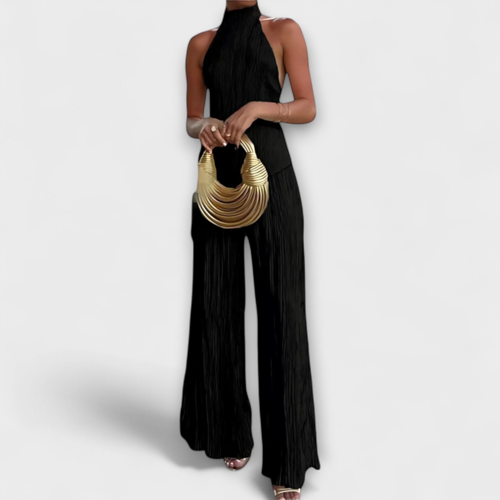 Pilarica - Elegantes plissiertes asymmetrisches Set