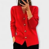 Marij – Damen-Pullover mit V-Ausschnitt im Vintage-Look