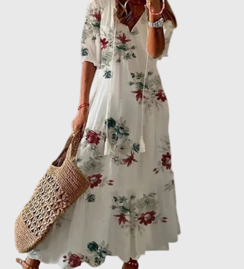 Amalia | Boho Vintage Sommer Maxikleid