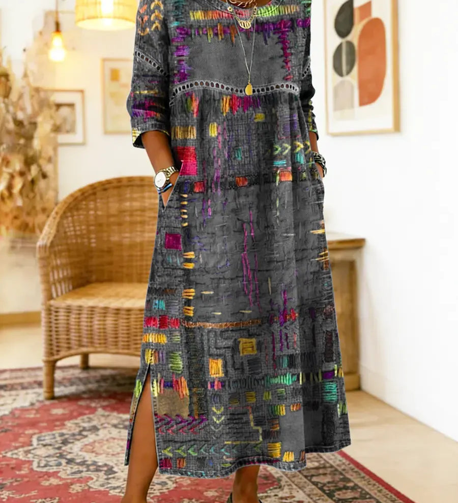 Eliana | Bedrucktes Midi-Kleid