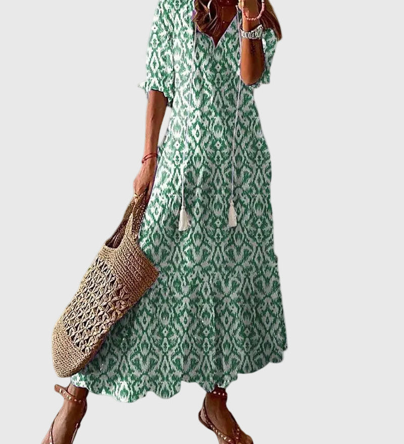 Amalia | Boho Vintage Sommer Maxikleid