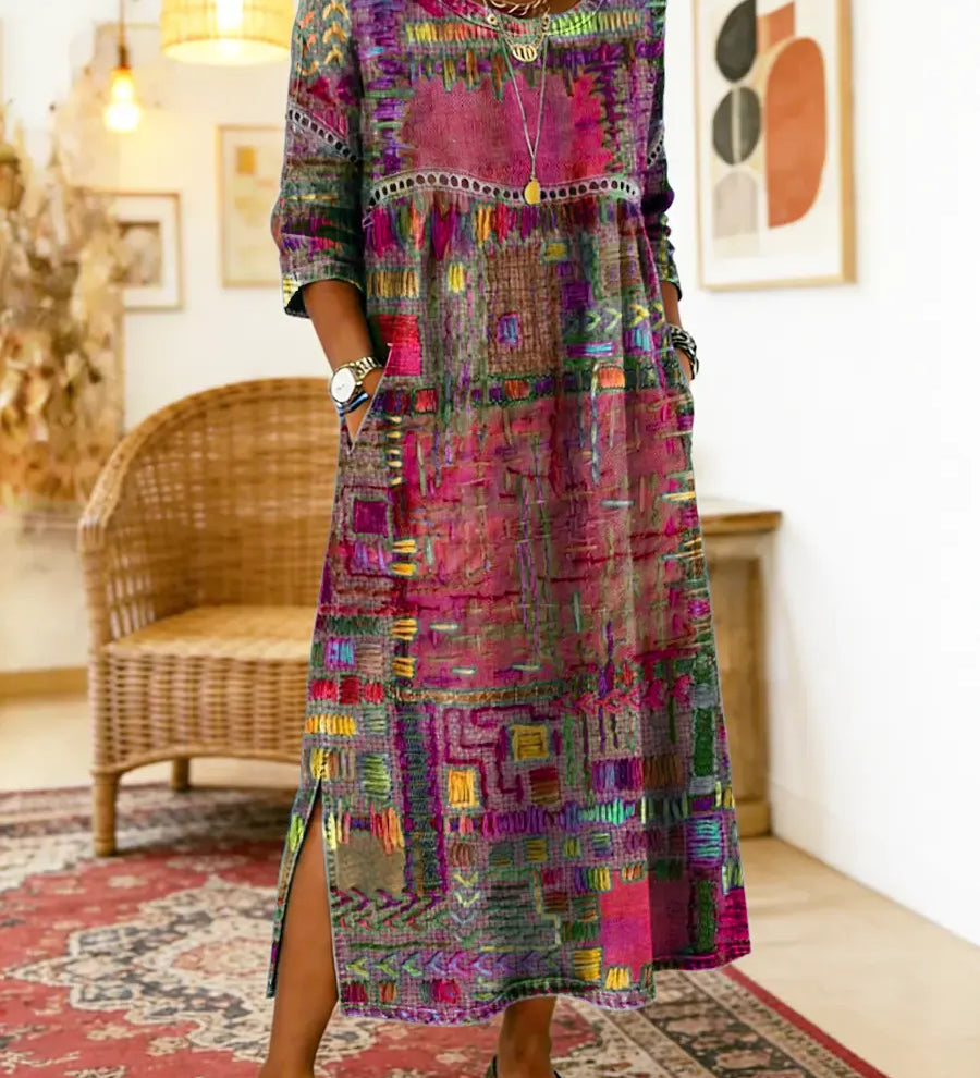 Eliana | Bedrucktes Midi-Kleid