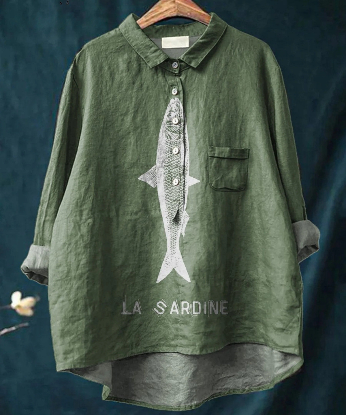 Evelyne | Lässiges T-Shirt mit Sardinenprint