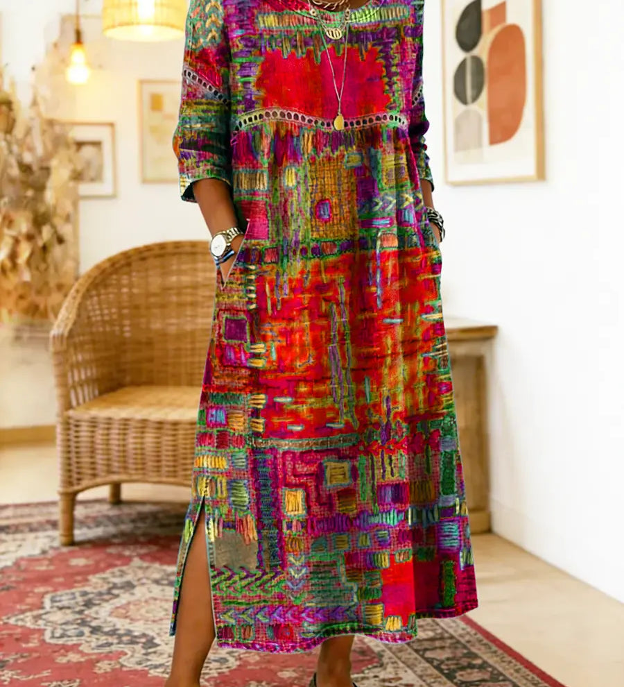 Eliana | Bedrucktes Midi-Kleid