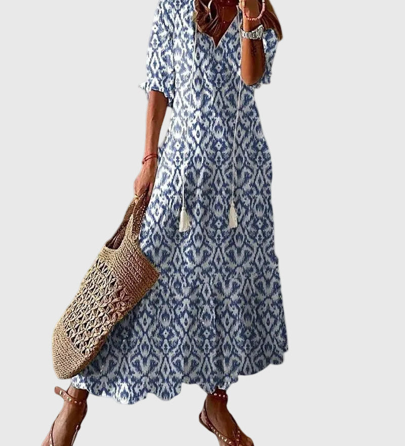 Amalia | Boho Vintage Sommer Maxikleid