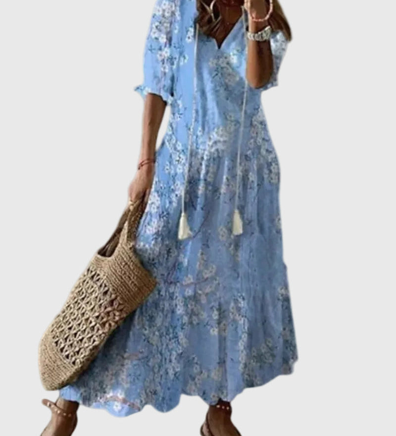 Amalia | Boho Vintage Sommer Maxikleid