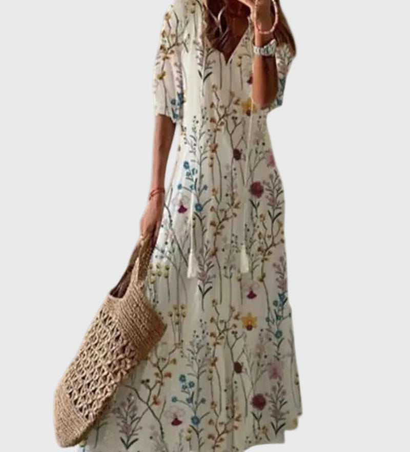 Amalia | Boho Vintage Sommer Maxikleid