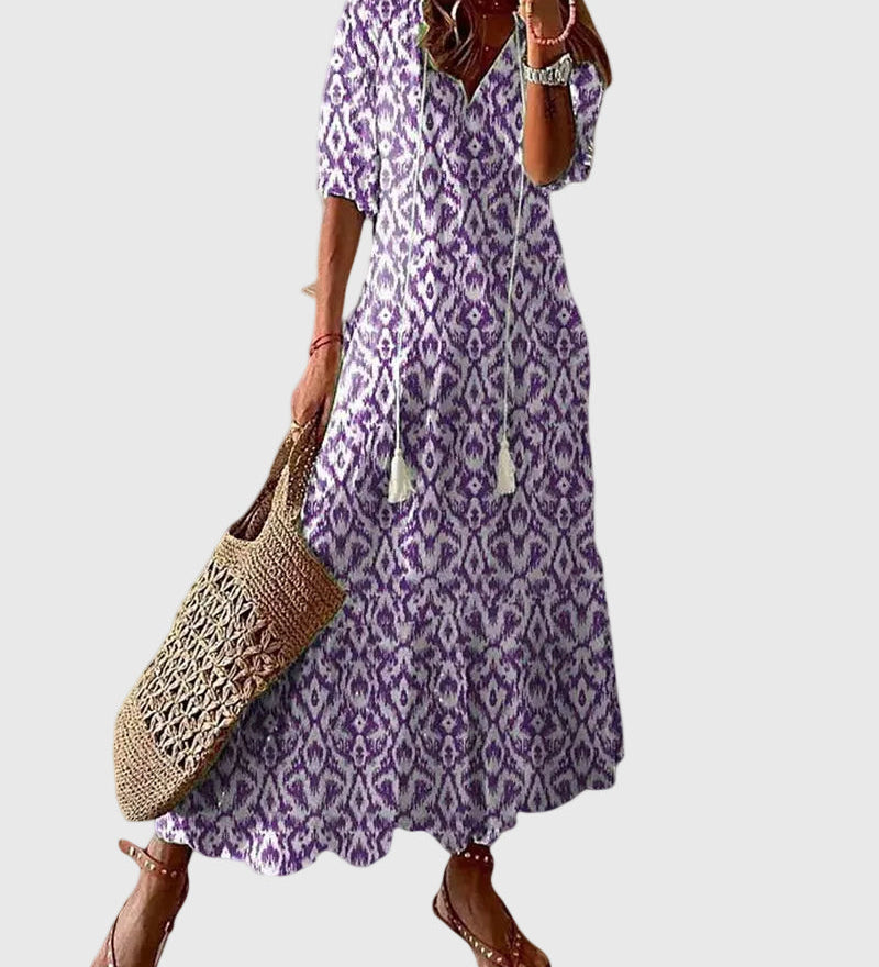 Amalia | Boho Vintage Sommer Maxikleid