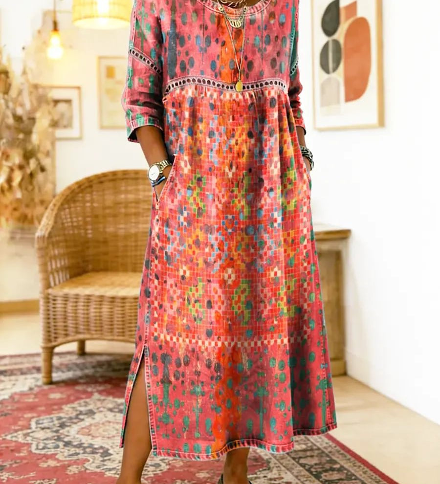 Gracie | Bedrucktes Midi-Kleid