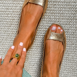 Alina | Goldene Komfortsandalen