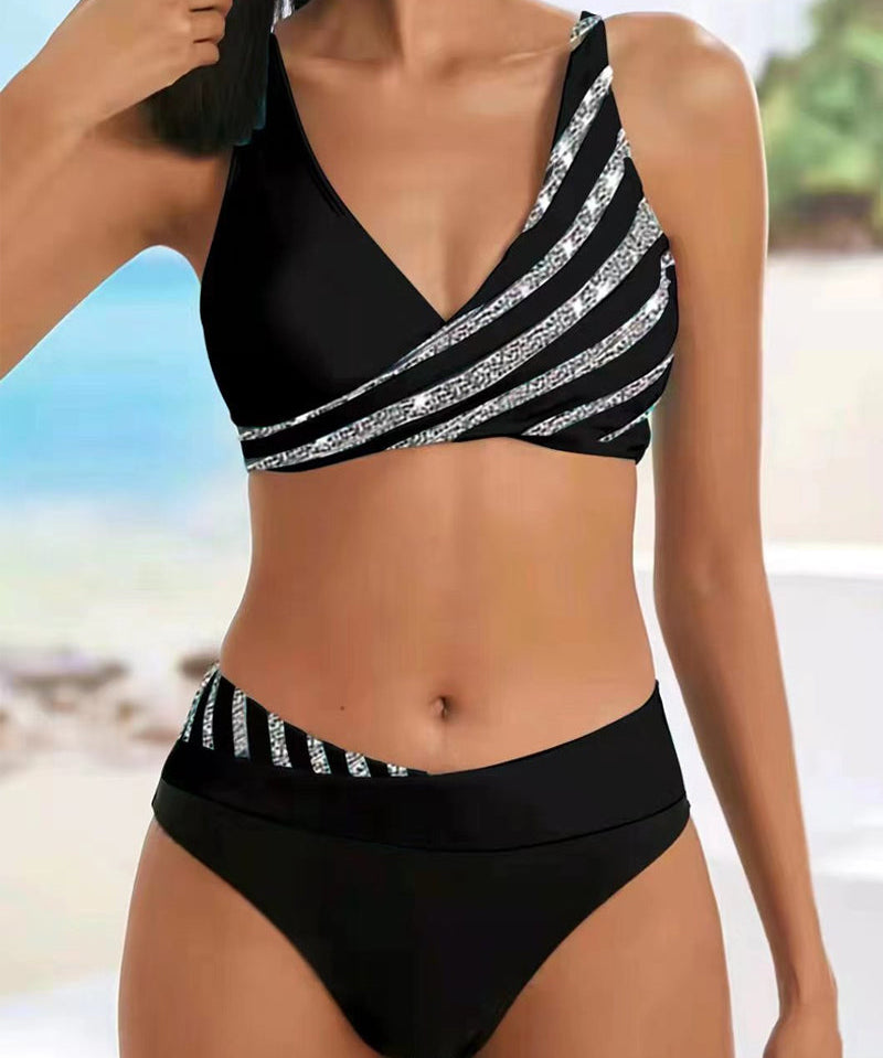 Mona - Bedruckter Bikini in Warmen Tönen