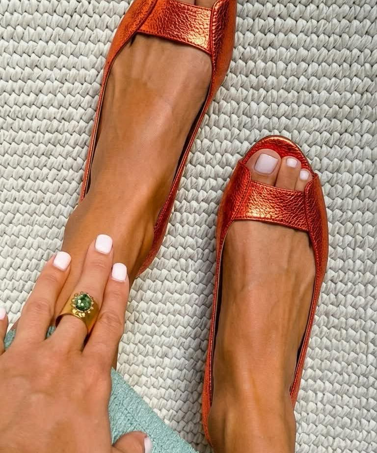 Alina | Goldene Komfortsandalen