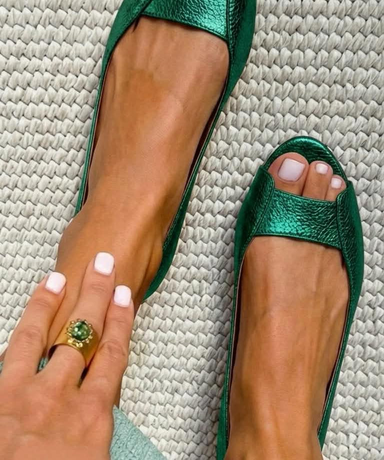 Alina | Goldene Komfortsandalen