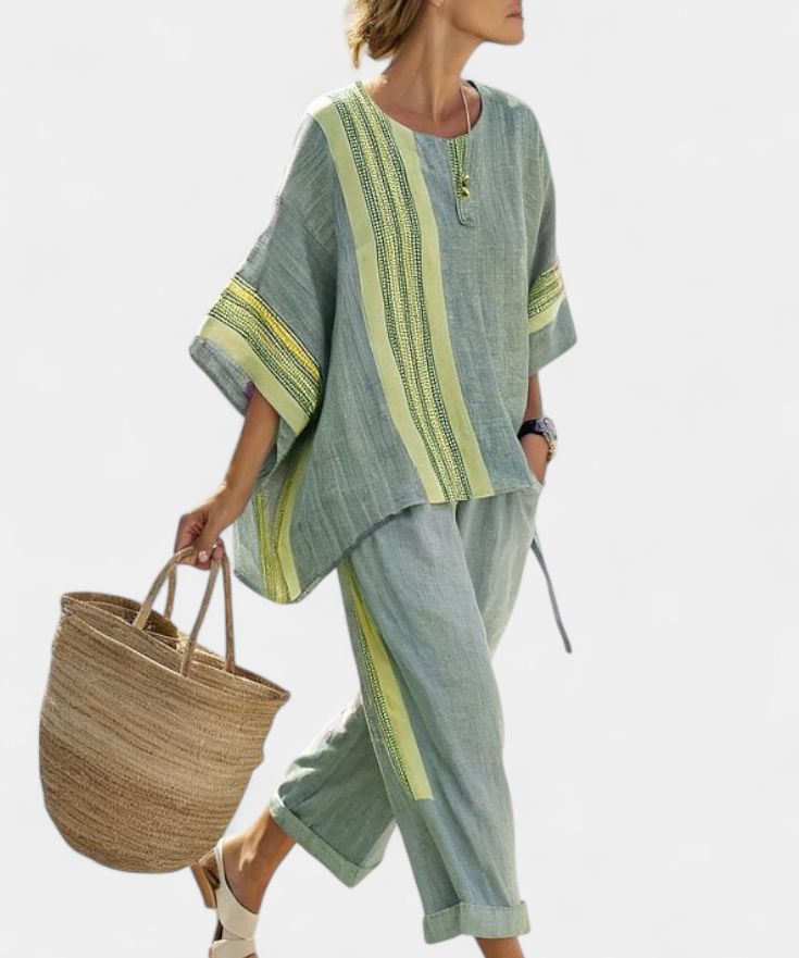 Lorena - Boho-Linen- und Bambus-Set