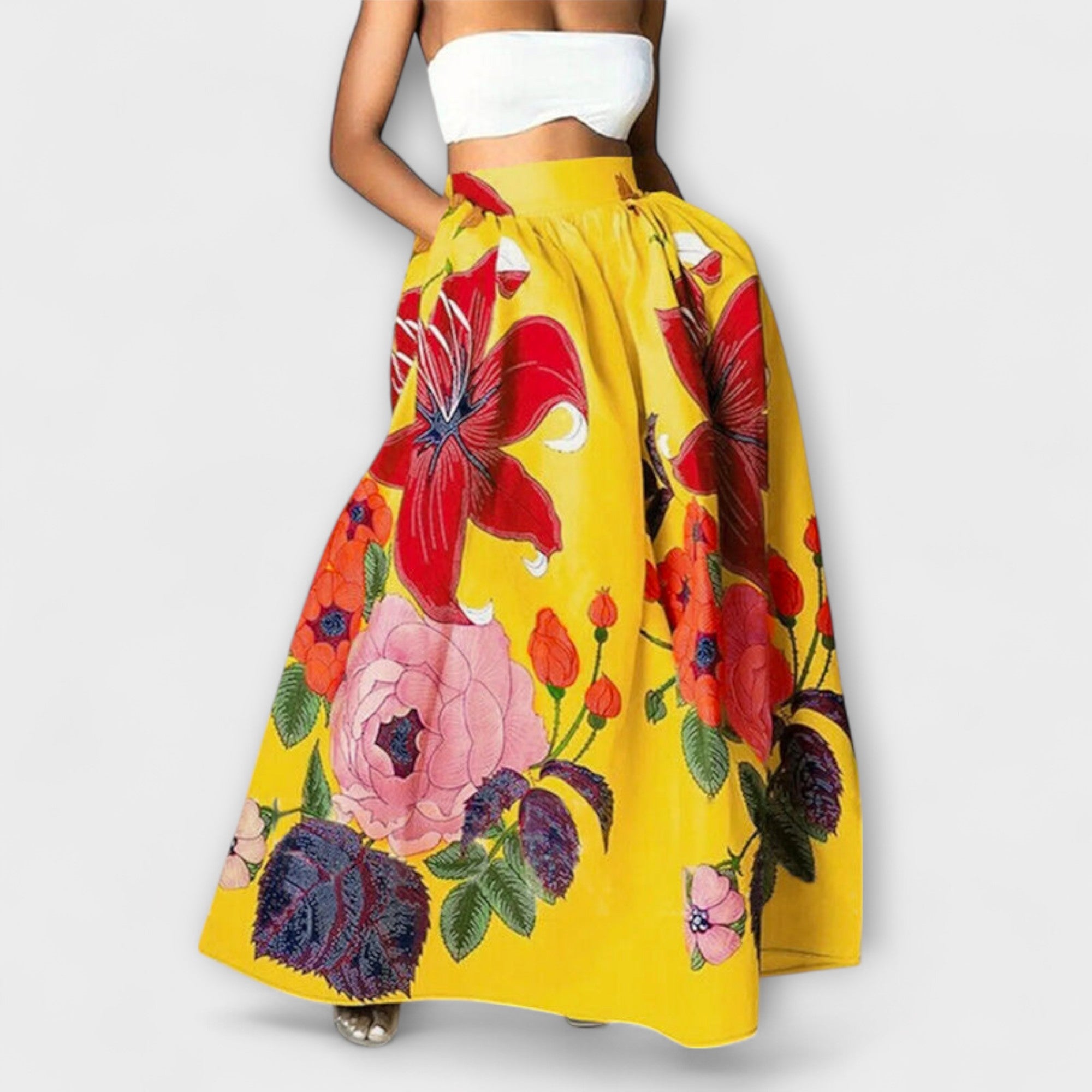 Ysolda - Schicker Hochtaillierter Floralprint-Rock