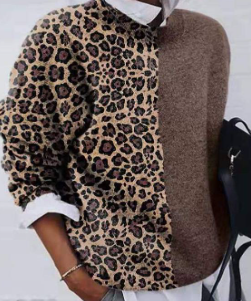 Marina - Lässiger Pullover mit Leo-Design