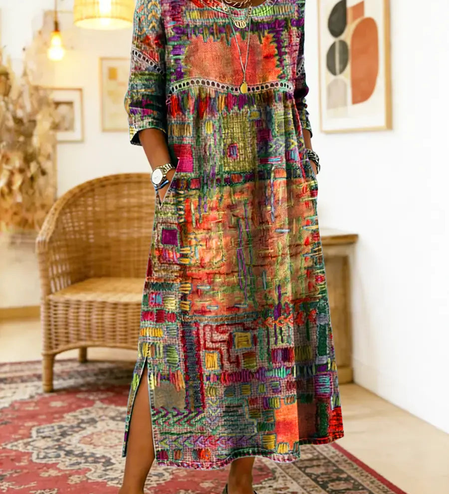 Eliana | Bedrucktes Midi-Kleid