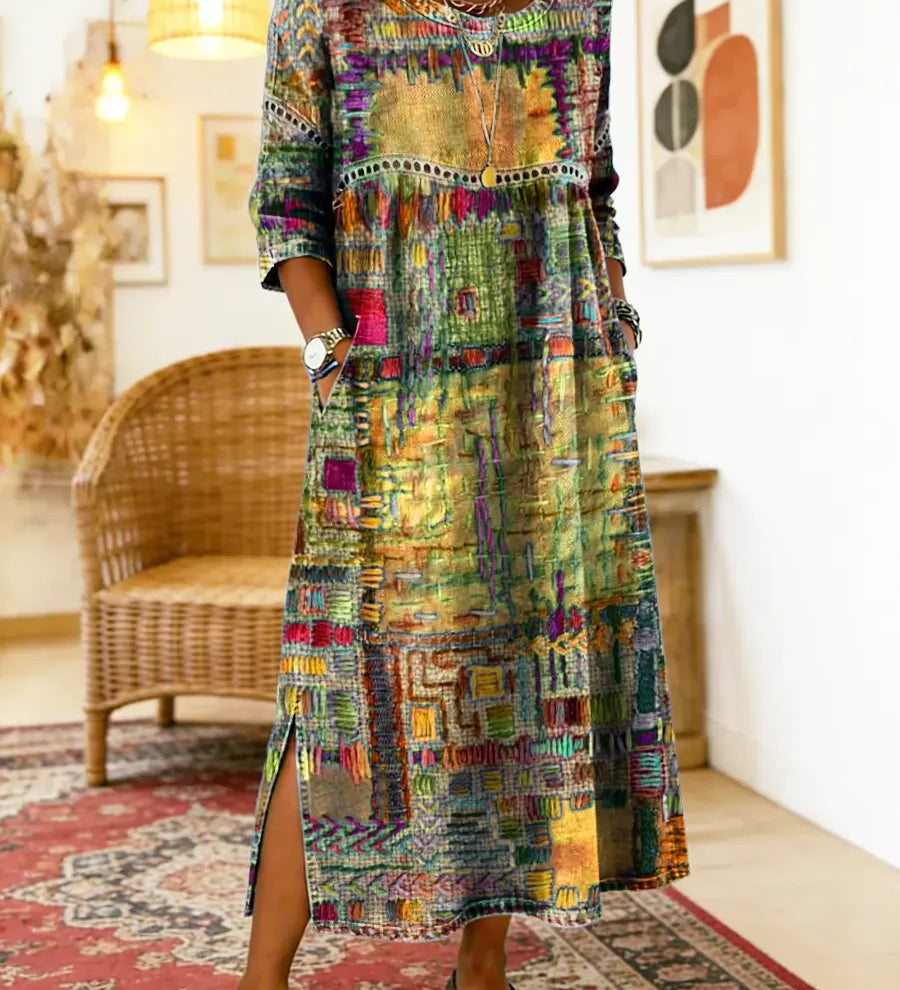 Eliana | Bedrucktes Midi-Kleid