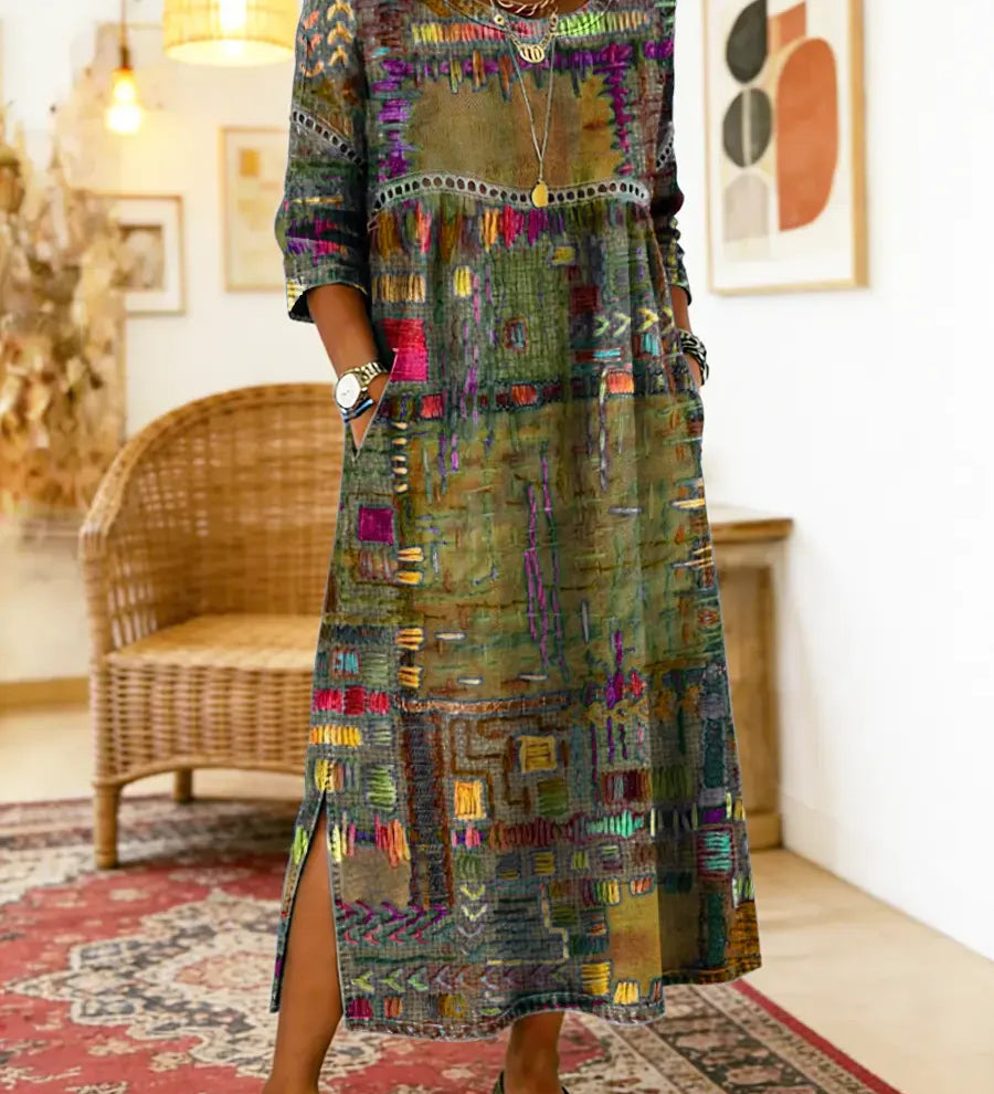 Eliana | Bedrucktes Midi-Kleid
