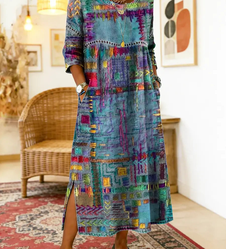 Eliana | Bedrucktes Midi-Kleid